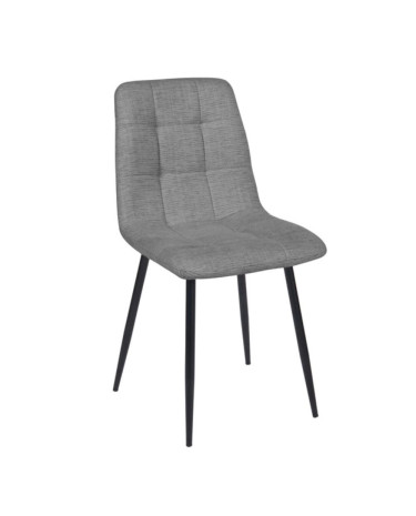 Silla Milano Gris Oscuro Base Negra x 4 unidades