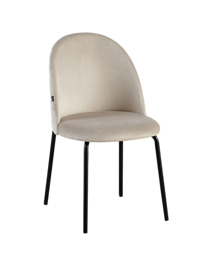 Silla Nova Taupe Base Negra x 4 unidades